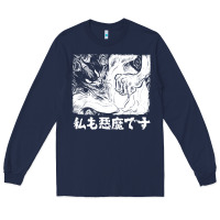 Navy i'm a devilman Long Sleeve Tee - lanVoArt