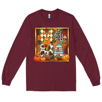Burgundy fall mama Long Sleeve Tee - CowGirlArtShop