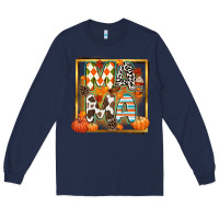 Navy fall mama Long Sleeve Tee - CowGirlArtShop