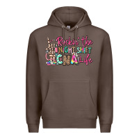 Coffee rockin the night shift cna life Premium Hoodie - RanaPortraitStore