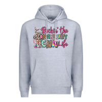 Heather Grey rockin the night shift cna life Premium Hoodie - RanaPortraitStore