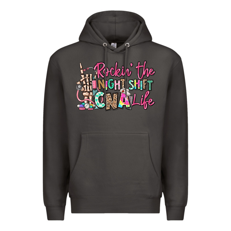 Rockin The Night Shift Cna Life Premium Hoodie by RanaPortraitStore | Teevron