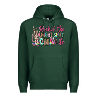 Sports Green rockin the night shift cna life Premium Hoodie - RanaPortraitStore