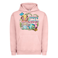 Pigment Salmon happy easter bunny gnome Urban Hoodie - BarkalooDesign