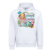 White happy easter bunny gnome Urban Hoodie - BarkalooDesign