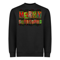 Black merry christmas Heavyweight Sweatshirt - FaDigitalArtStudio