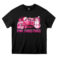 Black Pink Christmas Truck Heavy Core Tee - BundleAndBundleShop