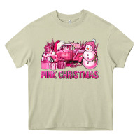 Mossy Pink Christmas Truck Heavy Core Tee - BundleAndBundleShop