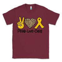 Burgundy Peace Love Cure Classic Tee - Bettercallsaul