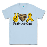 Dusty Blue Peace Love Cure Classic Tee - Bettercallsaul