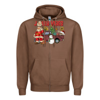 Chestnut Jolly Vibes Zipper Hoodie - CowhideDigitalArt