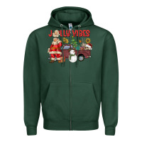 Sports Green Jolly Vibes Zipper Hoodie - CowhideDigitalArt