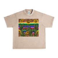 French Oak western desert with leopard and sunflowers tumbler tbs Urban Heavy Tee - TumblerDesignByShophia