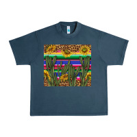 Midnight Navy western desert with leopard and sunflowers tumbler tbs Urban Heavy Tee - TumblerDesignByShophia