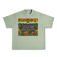 Oil Green western desert with leopard and sunflowers tumbler tbs Urban Heavy Tee - TumblerDesignByShophia