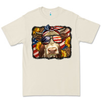 Bone Western 4th Of July Cow Background Premium Tee - LillyAllenDesigns