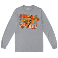 Heather Grey gobble gobble gobble Long Sleeve Tee - CowGirlArtShop