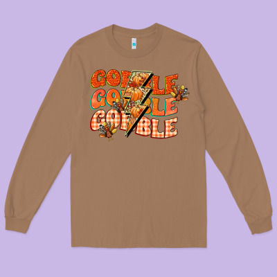 Gobble Gobble Gobble Long Sleeve Tee Designed By Cowgirlartshop