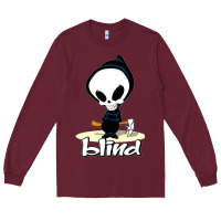 Burgundy Blind Skateboards TShirts Gift For Fans Long Sleeve Tee - lanVoArt