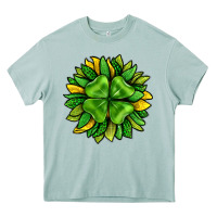 Arona St. Patricks Sunflower With Clover Heavy Core Tee - BundleAndBundleShop