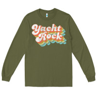 Army Green vintage fade yacht rock party boat drinking product Long Sleeve Tee - lanVoArt