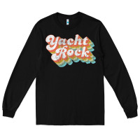 Black vintage fade yacht rock party boat drinking product Long Sleeve Tee - lanVoArt