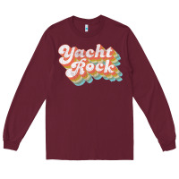 Burgundy vintage fade yacht rock party boat drinking product Long Sleeve Tee - lanVoArt