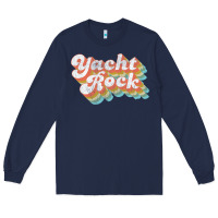 Navy vintage fade yacht rock party boat drinking product Long Sleeve Tee - lanVoArt