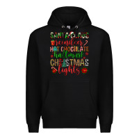 Black santa claus reindeer hallmark hot chocolate christ Premium Hoodie - FaDigitalArtStudio