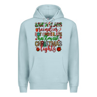 Blue Mist santa claus reindeer hallmark hot chocolate christ Premium Hoodie - FaDigitalArtStudio