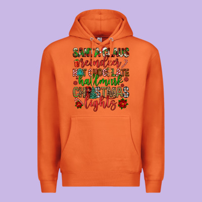 Santa Claus Reindeer Hallmark Hot Chocolate Christ Premium Hoodie Designed By Fadigitalartstudio
