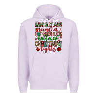 Lilac santa claus reindeer hallmark hot chocolate christ Premium Hoodie - FaDigitalArtStudio
