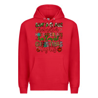 Red santa claus reindeer hallmark hot chocolate christ Premium Hoodie - FaDigitalArtStudio