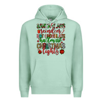 Seafoam santa claus reindeer hallmark hot chocolate christ Premium Hoodie - FaDigitalArtStudio