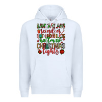 White santa claus reindeer hallmark hot chocolate christ Premium Hoodie - FaDigitalArtStudio