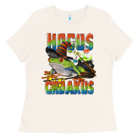 Bone Hocus Croakus Halloween Frog Ladies Tee - LillyAllenDesigns