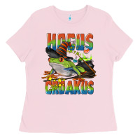 Bubblegum Pink Hocus Croakus Halloween Frog Ladies Tee - LillyAllenDesigns