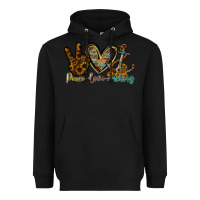 Black peace love anchors Heavyweight Hoodie - RacoonDesign