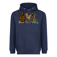 Navy peace love anchors Heavyweight Hoodie - RacoonDesign