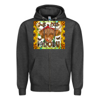 Charcoal Heather Just A Little Moody Zipper Hoodie - CowhideDigitalArt