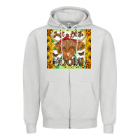 Dove Grey Just A Little Moody Zipper Hoodie - CowhideDigitalArt