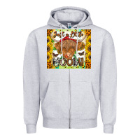 Heather Grey Just A Little Moody Zipper Hoodie - CowhideDigitalArt
