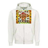Oatmeal Heather Just A Little Moody Zipper Hoodie - CowhideDigitalArt