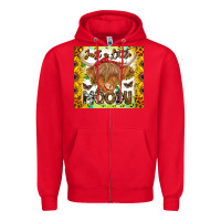 Red Just A Little Moody Zipper Hoodie - CowhideDigitalArt