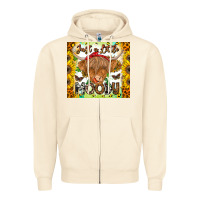 Sandshell Just A Little Moody Zipper Hoodie - CowhideDigitalArt