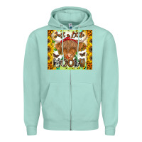 Seafoam Just A Little Moody Zipper Hoodie - CowhideDigitalArt