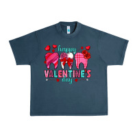Midnight Navy Happy Valentine's Day with teeth Valentine's Day Urban Heavy Tee - HowdyJamesFarm