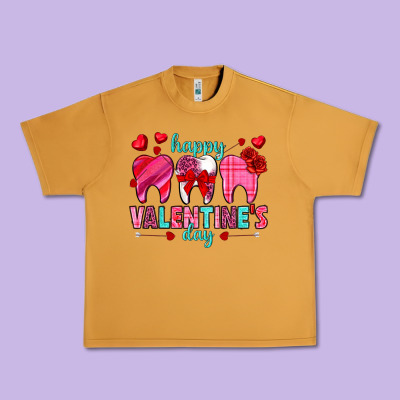 Happy Valentine's Day With Teeth Valentine's Day Urban Heavy Tee Designed By Howdyjamesfarm