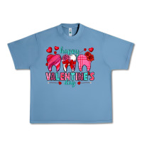Pebble Blue Happy Valentine's Day with teeth Valentine's Day Urban Heavy Tee - HowdyJamesFarm