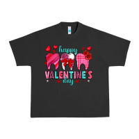 Pigment Black Happy Valentine's Day with teeth Valentine's Day Urban Heavy Tee - HowdyJamesFarm